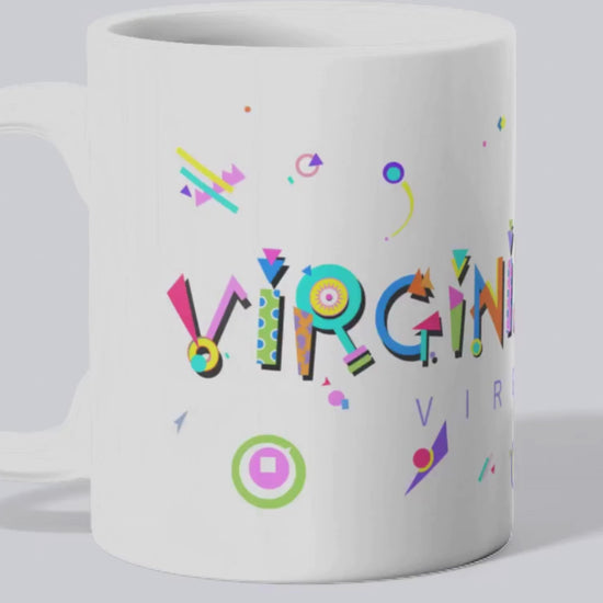 Virginia beach mug with POPtype graphics  video