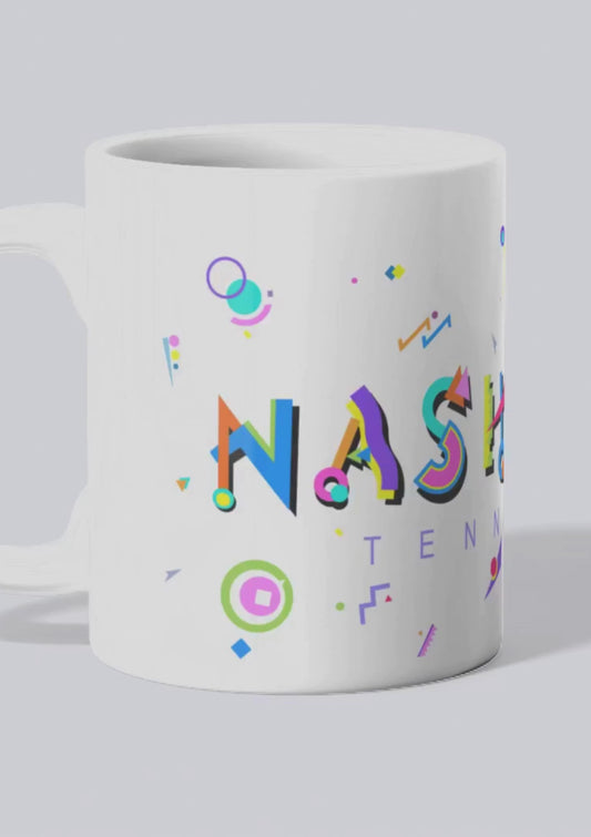 Nashville Tennessee POPtype™ Mug - 11oz Ceramic Coffee Cup