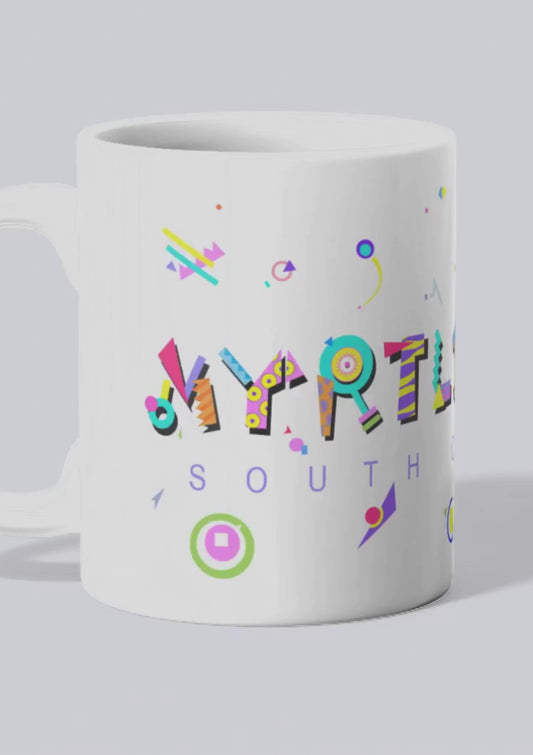 Myrtle Beach South Carolina POPtype™ Mug - 11oz Ceramic Coffee Cup