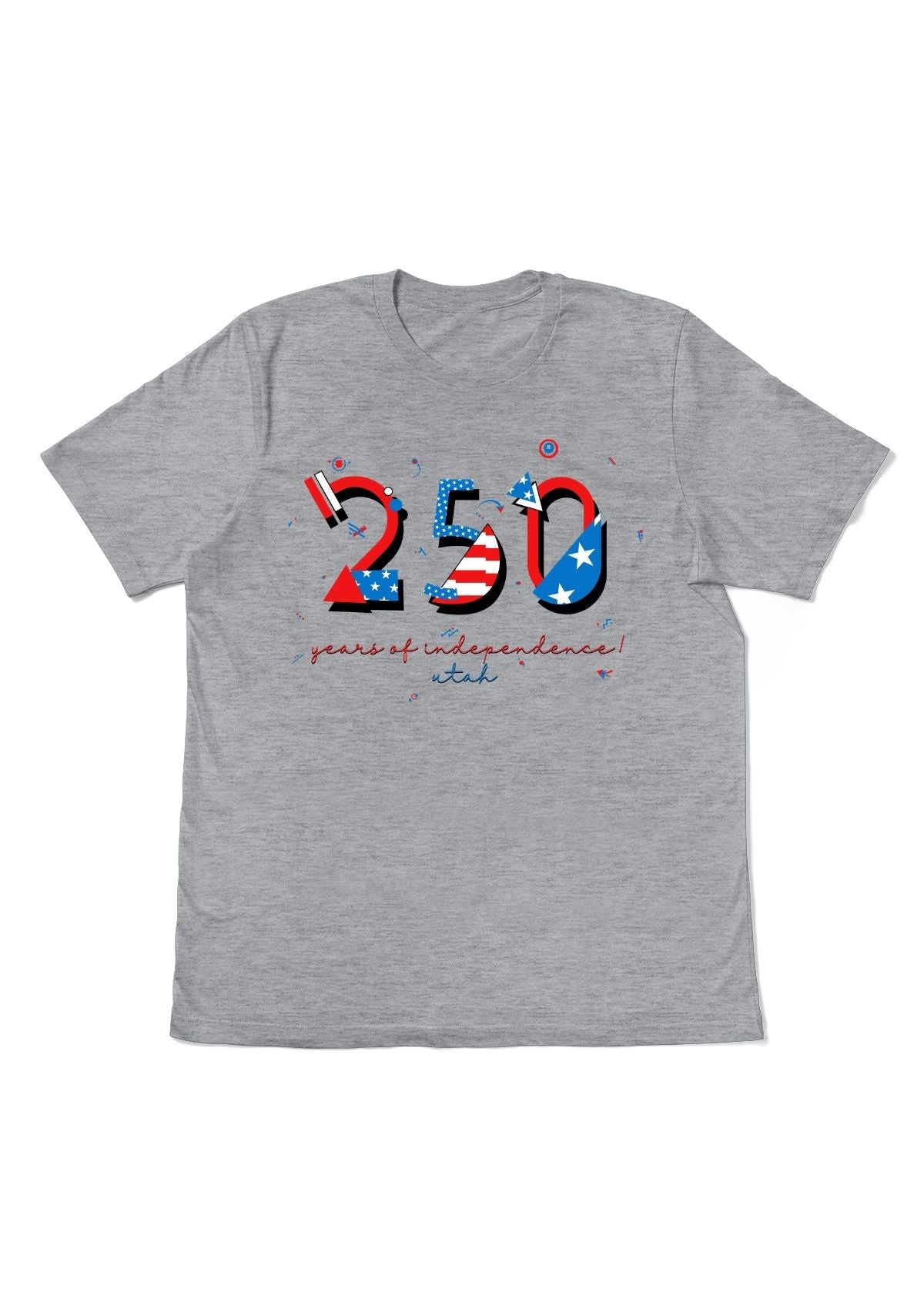 Utah USA 250 t-shirt athletic grey 1776 2026